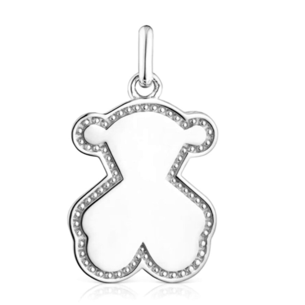 Tous Sterling Silver Bear Silhouette Medallion Pendant Effecttous Collection